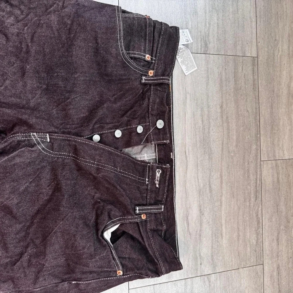 Nudie Jeans black jeans with white stitching Size 36x32 #nudie #denim sku10